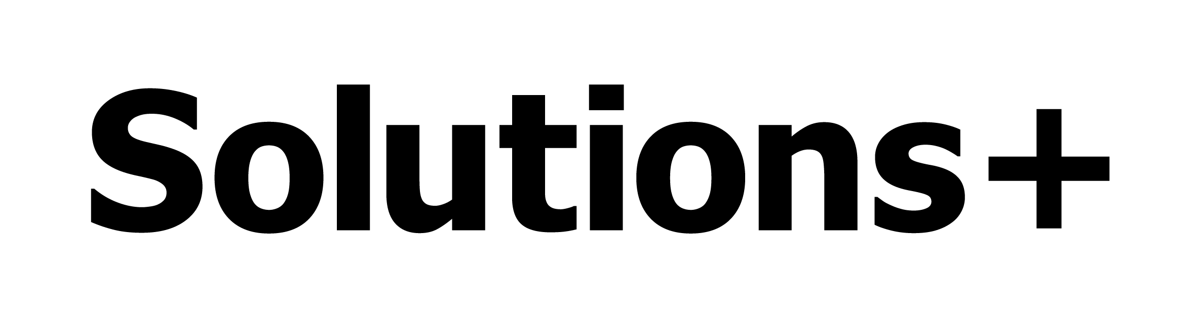 Solutions+ Logo B&W